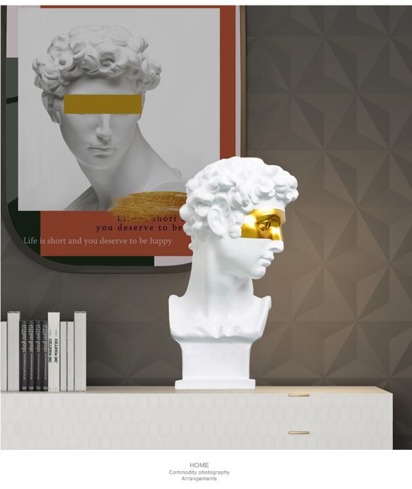Sculpture decoration-Hotel decoration-雕塑-家居擺設-軟裝佈置-小衛石膏像-創意擺設
