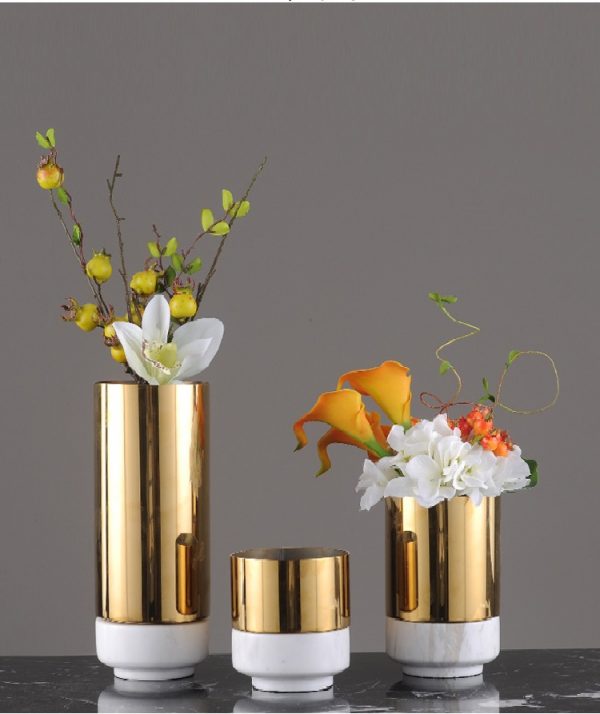 Metal vase-Brass vase-Creative decoration-花瓶-金屬花器-玻璃花樽-擺設花瓶-家具擺設