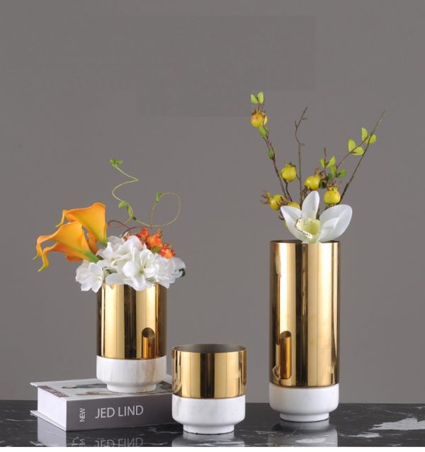 Metal vase-Brass vase-Creative decoration-花瓶-金屬花器-玻璃花樽-擺設花瓶-家具擺設