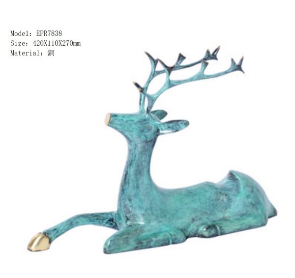 Deer-Metal deer-風水鹿-風水擺設-金鹿-軟裝擺設-樣板房擺設